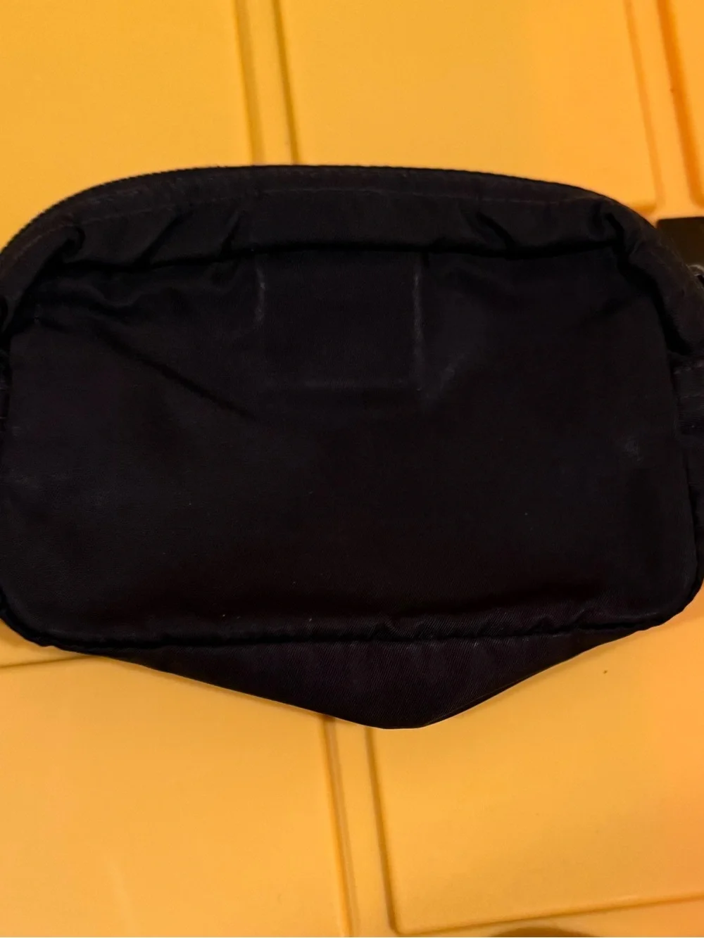 PRADA Black Tessuto Nylon Mini Zip Pouch Cosmetics Bag Triangle Logo